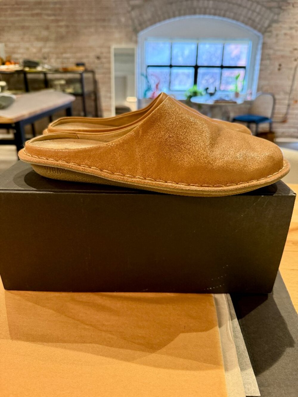 VIBA Mule Slip ons ROMA Leather Fawn Tan - Size 41 - Picture 5 of 8
